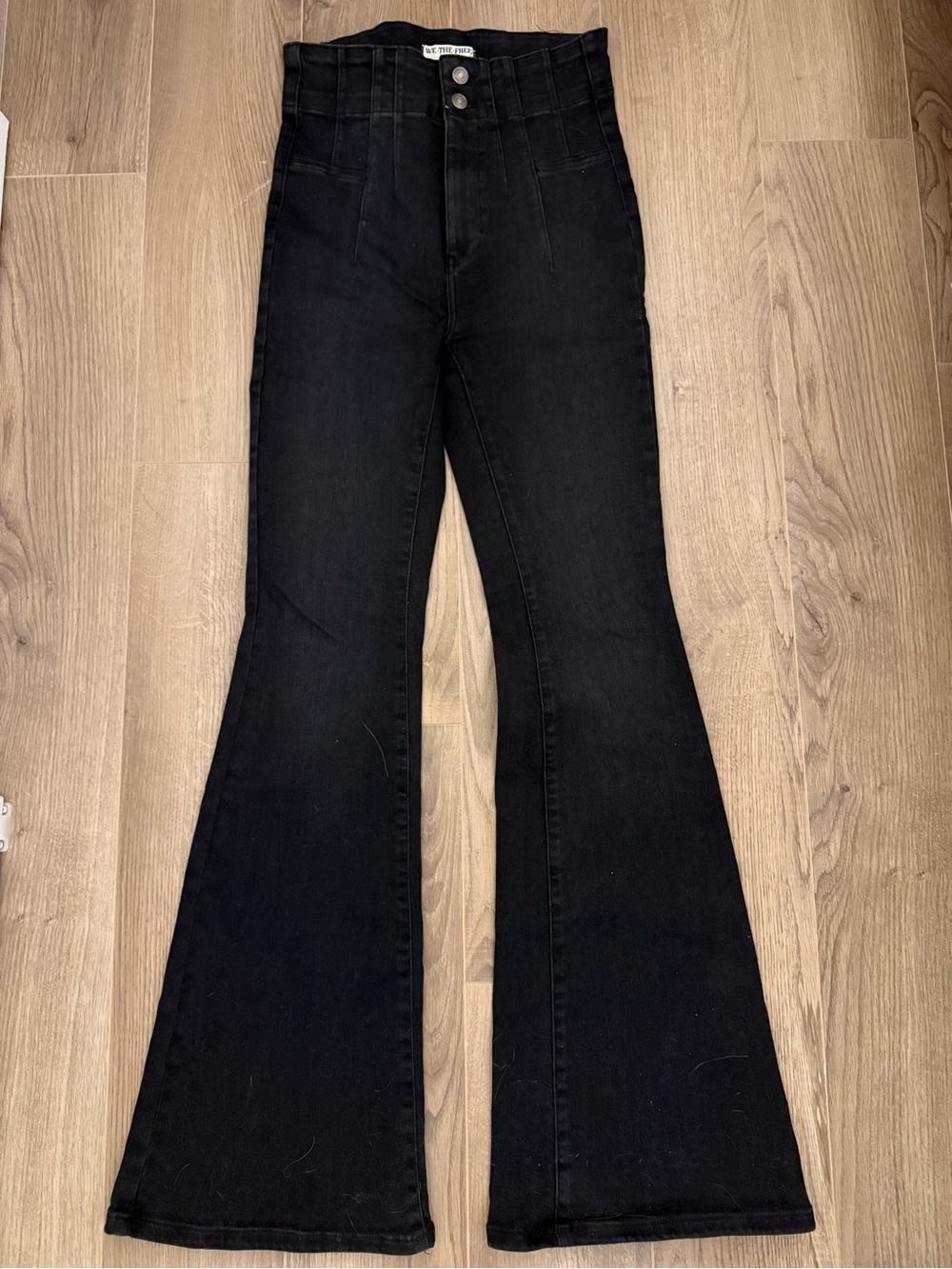 We The Free Black High-Waist Flare Jeans